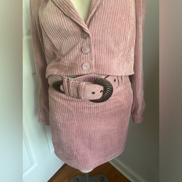 For love & lemons pink corduroy blazer skirt set - Picture 7 of 7